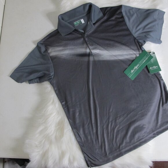 Ben Hogan Performance | Golf Polo Shirt Sleek Green Gray Graphic Design - Picture 10 of 10